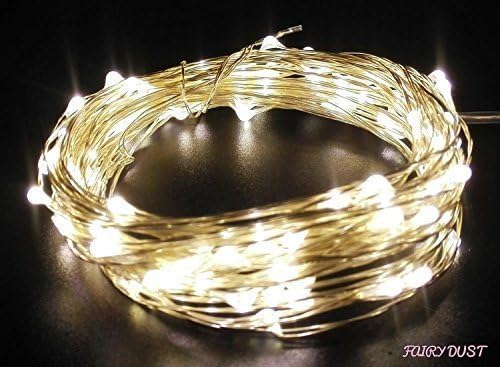 Christmas Lights Warm White Fairy New Year 100 LED 10M US Power Adapter