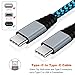 USB C to C Cable, Canjoy 2Pack 6ft Braided USB Type C-C 2.0 Cable 3A Fast Charging Data Cord Compatible with Samsung Galaxy Note 9 8 S9 S8,Chrombook Pixel,Huawei Matebook,iPad Pro 2018,LG V20 V30