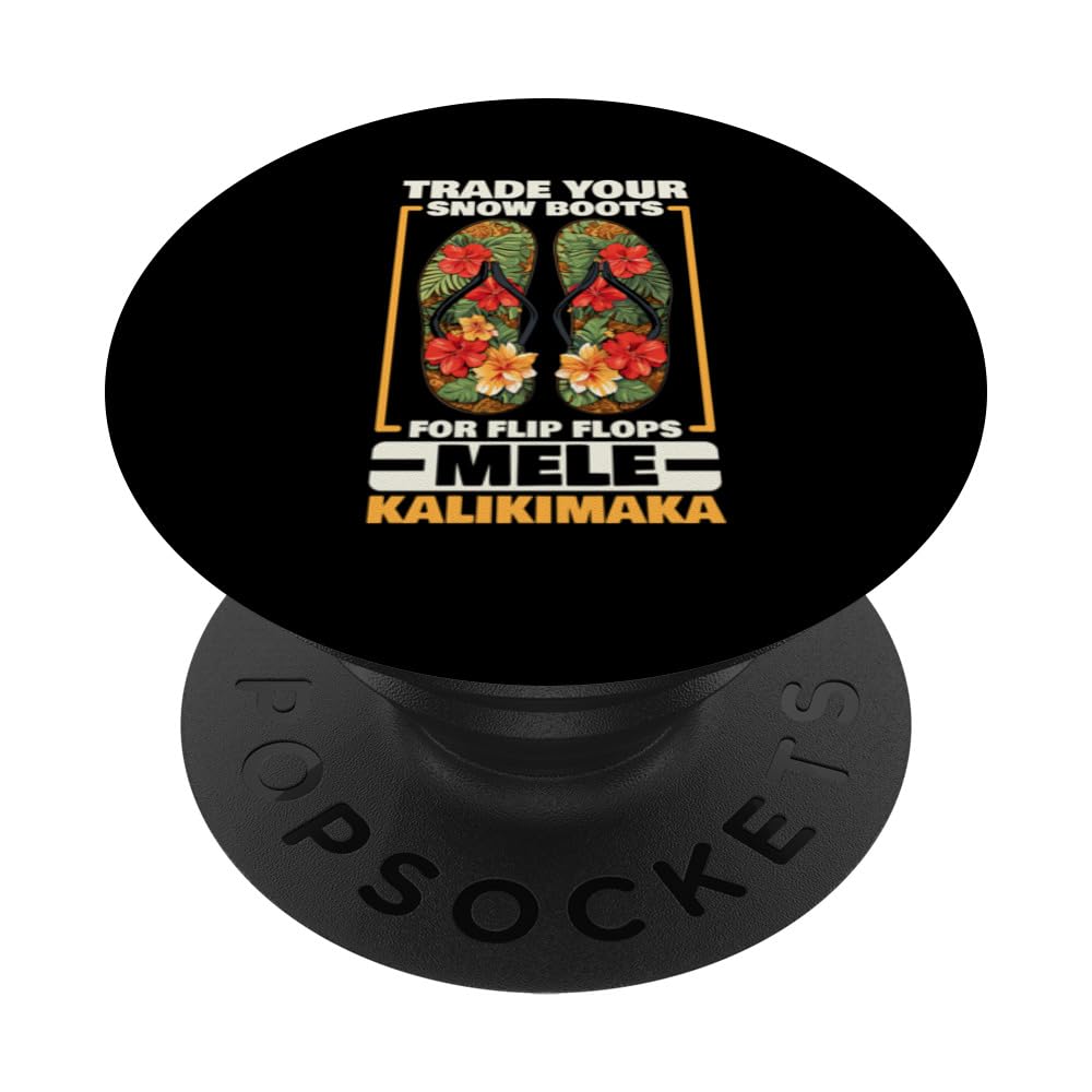 Mele Kalikimaka Santa Claus Tropical Xmas Hawaii Christmas PopSockets Swappable PopGrip