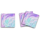 Butler in the Home Sticky Notes 3 Pack 3"x3" 50 Sheet Count Per Pad, Blue Fantasy Glitter Design, Cute Funny Memo Note Pads Stationery Journal Planner Paper
