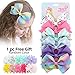 6pcs/Set 5 Inches JOJO Siwa Bows Hair Bows Alligator Clips for Girls Unicorn Grosgrain Ribbon Hair Barrettes Accessories for Toddler Kids