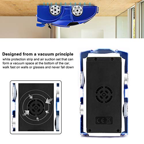 Ansee Wall Climbing Car Remote Control Car Rechargeable Mini Size 360° Rotating Defying Gravity Toy with LED Light Birthday for Kids, Boys & Girls (Mini-Blue) - Thumbnail 3