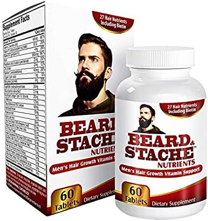 Beard & Stache Hair Growth Vitmains & Supplements for Men