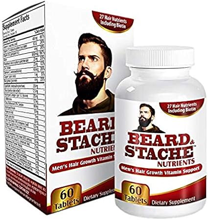 Amazon Com Beard Stache Hair Growth Vitmains Supplements