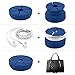 Alritz Earphone Earbud Holder Case, Soft Silicone Cable Winder Tangle-Free Earbud Cord Storage Box for AirPods, Earphones and Earbuds (Midnight Blue)