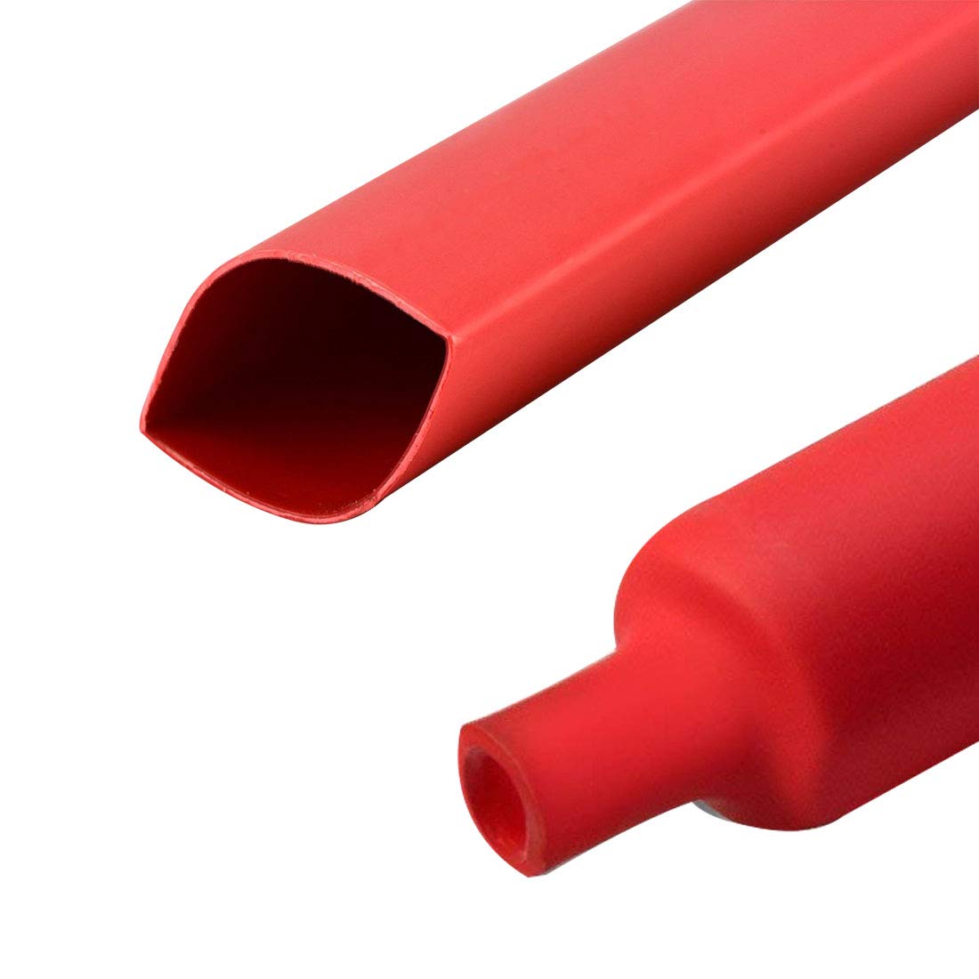 3:1 Shrink Ratio Dual Wall Heat Shrink Tubing Heat Activated Adhesive Glue Lined Marine Shrink Tube Wire Sleeving Wrap Protector Red 4Ft 7.9mm(0.31”)