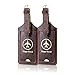 ACdream Luggage Tags 2 Pack, Leather Suitcase Tags Identifiers, Cute Cruise ID Labels with Privacy Cover fits on Backpack, Travel Bag, for Women, Men, Adults, Kids, Coffee