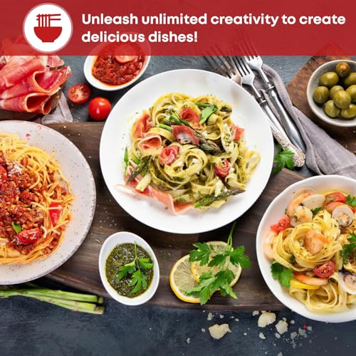 Gourmet Pasta Press Attachment for KitchenAid Stand Mixers, Pasta Press Maker for KitchenAid with 7 Interchangeable Pasta Plates