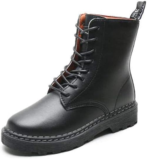 Amazon セイーワイ マーティンブーツ レディース ワークブーツ スニーカー フラット 厚底シューズ イギリス風 冬用ブーツ イギリス風 滑り止め 通気 美脚 ブラック 24 0cm ブーツ ブーティ