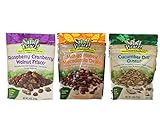 Salad Pizazz Salad Topping 3 Flavor Variety Bundle: (1) Salad Pizazz Mango Honey Macadamia Delight, (1) Salad Pizazz Raspberry Cranberry Walnut Frisco, and (1) Salad Pizazz Cucumber Dill Gusto!. 3.5-4 Oz. Ea.