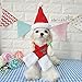 Christmas Cat Costume Santa Hats - Xmas Gift Hat with Scarf for Mini Dogs Puppy, Adorable and Warm