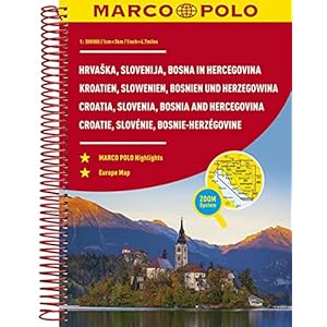 MARCO POLO Reiseatlas Kroatien, Slowenien, Bosnien und Herzegowina 1:300 000: mit Europa 1:4 500 000: Wegenatlas 1:300 000 Spiral-bound – 12 december 2018