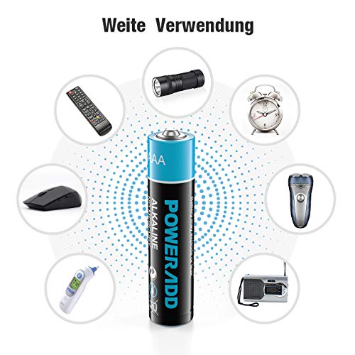 POWERADD AA Alkaline Akku 24 per Stücke Alkaline Batterie
