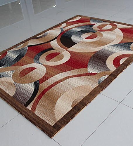Rug Tycoon BR Collection BR1707 Contemporary Rectangular Area Rug, 7'11" x 9'10", Caramel