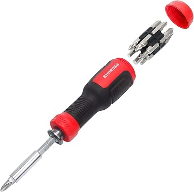 Sharden 13-in-1 Screwdriver Set Adjustable Bit Holder Torx Phillips Flat Hex