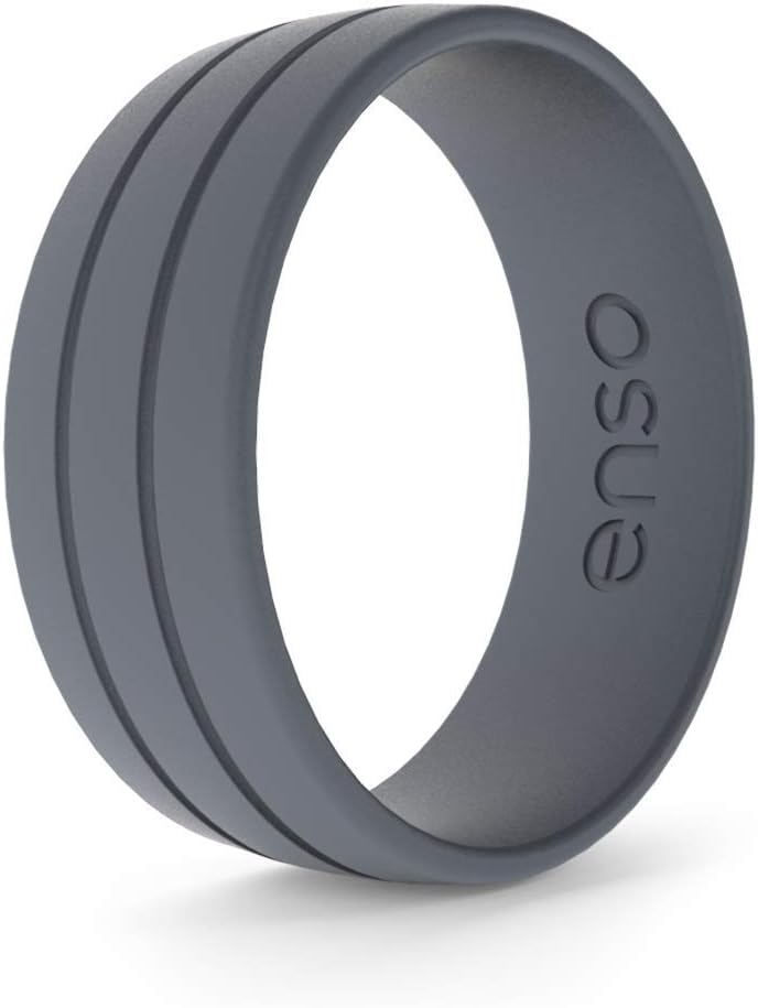 Ultralite Silicone Wedding Ring – Men’s Hypoallergenic Wedding Band – Comfortable Band for Active Lifestyle - Medical Grade Silicone – 1.27mm Thick Band