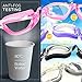 COOLOO Swim Goggles Men, 2 Pack Swimming Goggles for Women Kids Adult Anti-Fog, Pink & Sapphire