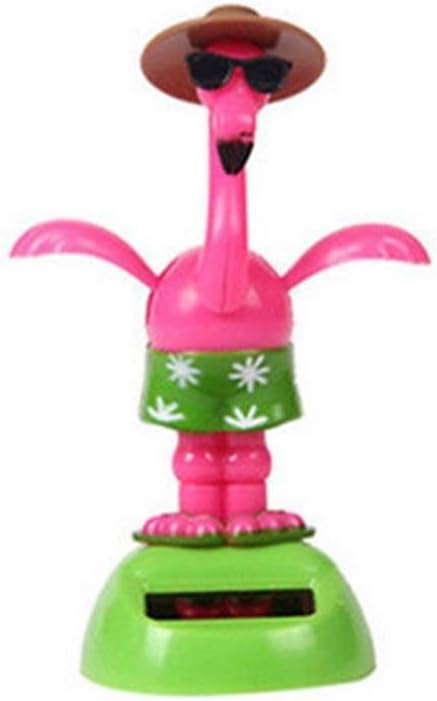 Multi-Set Solar Power Toy Dancing Cute Figurine Bobble Head for Home and Car Decor Gift Handsome Flamingos