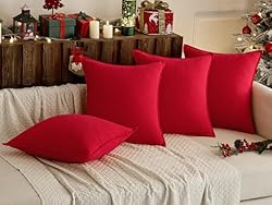 MIULEE Christmas Decorative Linen Pillow Covers