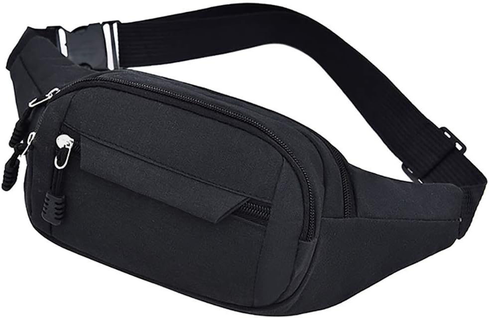 kuou Bumbag Waist Bag,Waterproof 4 Zip Pockets Fanny Pack Running Waist Pack Bag Adjustable Belt Waistpacks for Outdoors Running Marathon Gym Cycling - Image 3