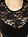 Allegra K Ladies Slipover Round Neck Hollow Out Sleeveless Peplum Tops S Black