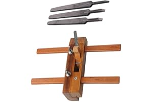 UrbanHui Wood Planer/Rabbet Plane, Hand Planer for Woodworking, Carpentry Wooden Grooving Planer with Carbon Steel Blade Hand