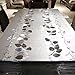 LeeVan Heavy Weight Vinyl Rectangle Table Cover Wipe Clean PVC Tablecloth Oil-proof/Waterproof Stain-resistant/Mildew-proof - 54 x 84 Inch (Crystal Leaves)