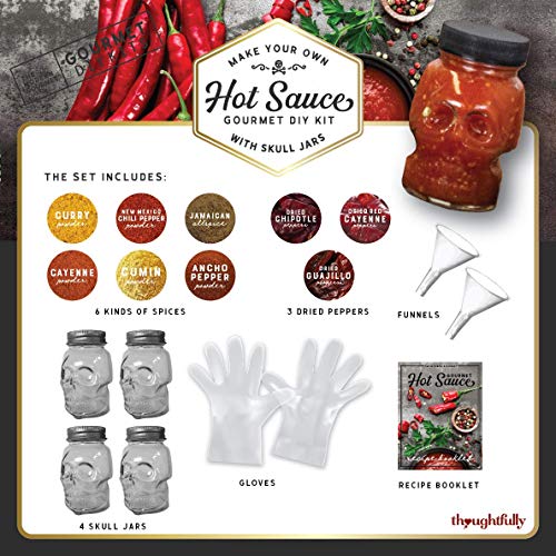 Thoughtfully Gourmet, The Original DIY Hot Sauce Kit, Gift Set Includes