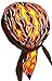 Sparkling EARTH Hot Rod Flames with Black Band Skull Caps Doo Rags Do Rag Durag Headwrap Head Wraps Skullies - Made in The USA!