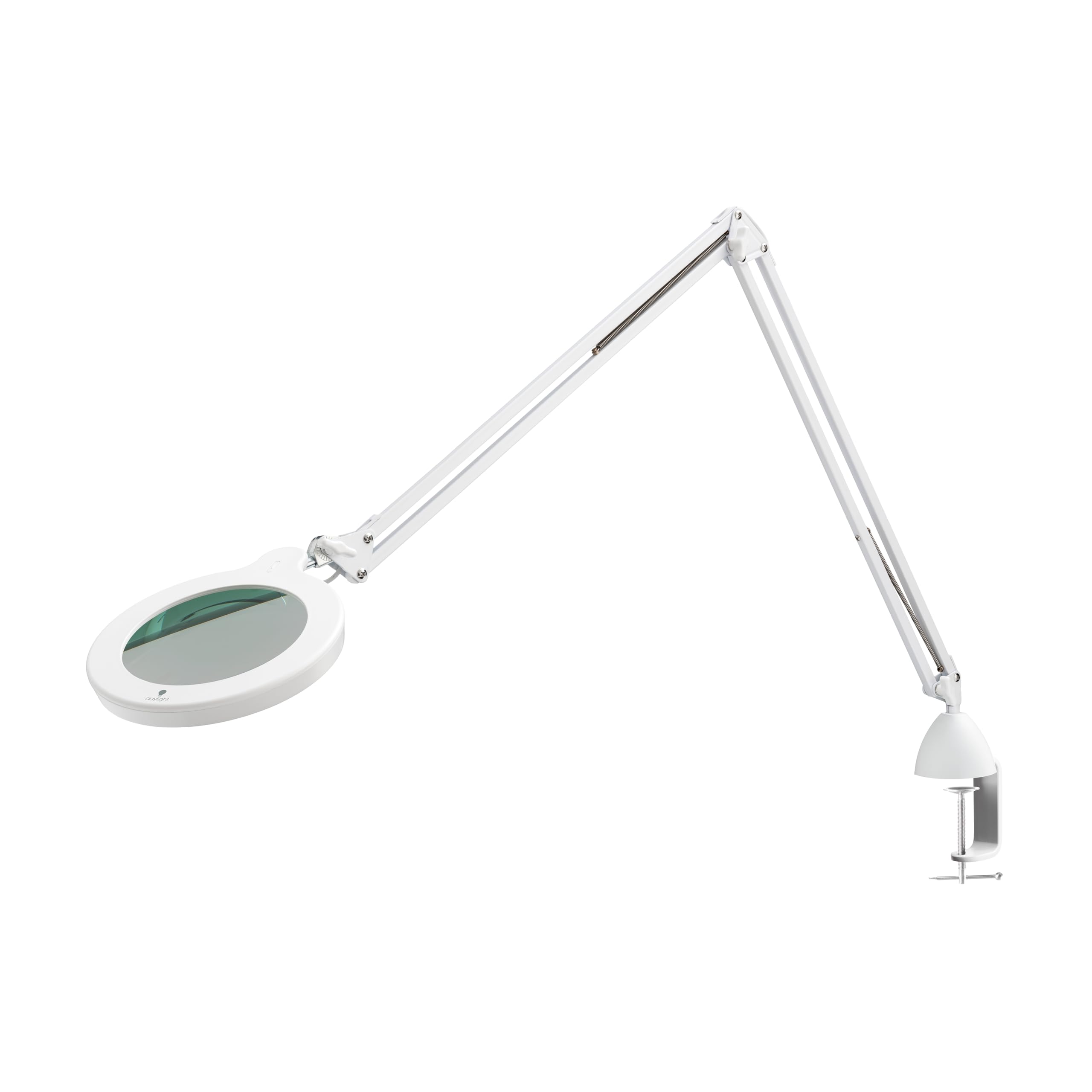 Magnifying Lamp S - Clip On Magnifier Lamp for Nail Salons, Tattoo Artists, Reading & Detailed Work - Dimmable Mag, White