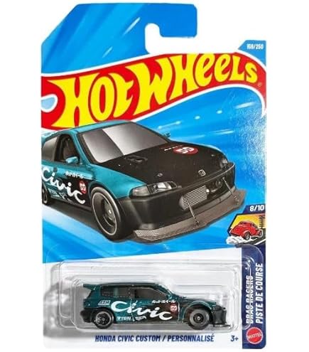 Amazon.com: Hot Wheels Red 92 Honda Civic EG 95/250 HW J-Imports 4