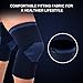 Knee Brace Compression Sleeves Support for Running/Jogging/Basketball and More Sports, suitable for Man/Women/Kids, L