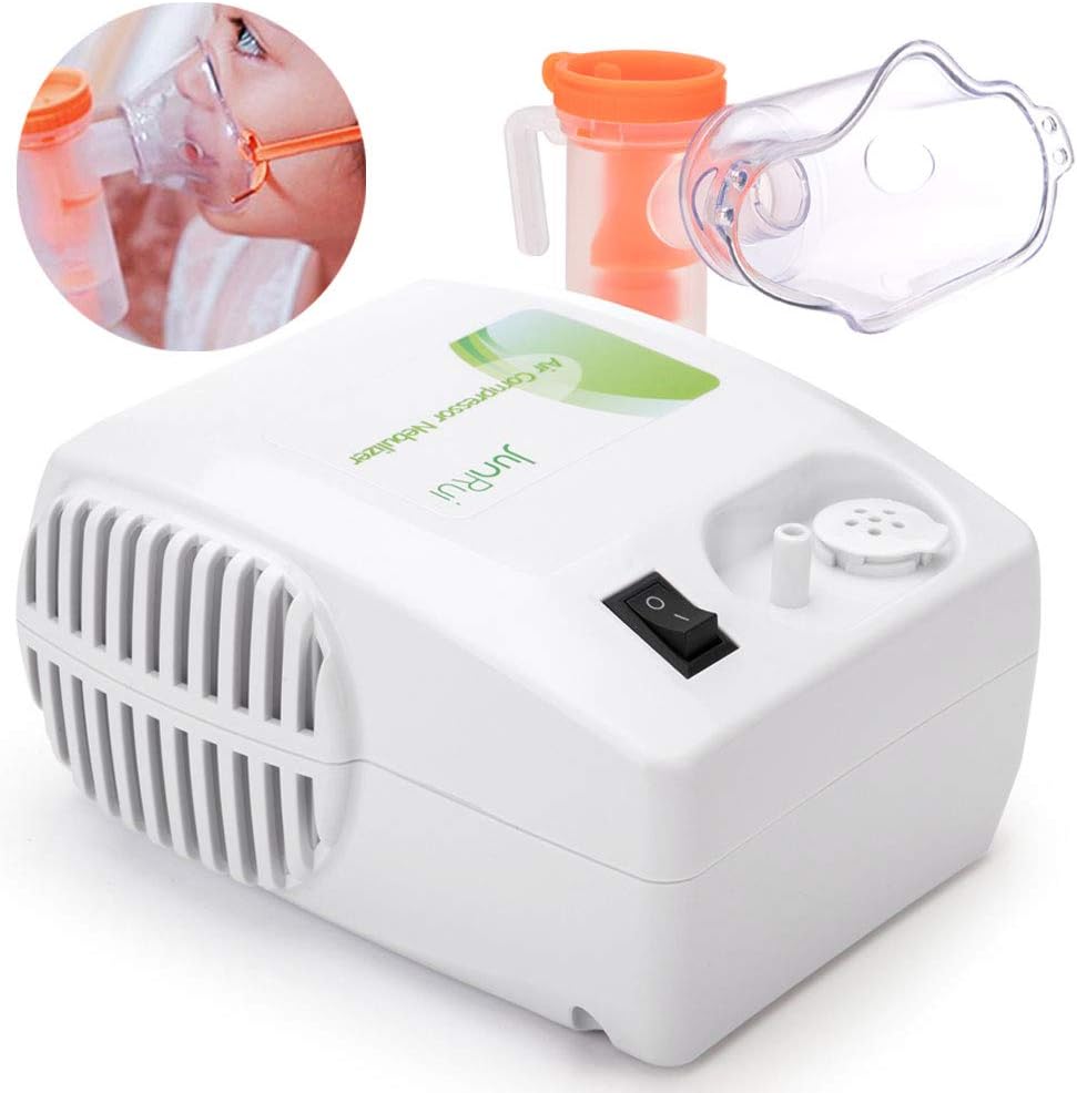 Portable Cool Mist System Machine Compact Air Compressor for Home Use, Ideal for Kids Adults with 2 Masks