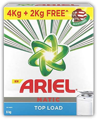 Ariel Matic Top Load Detergent Washing Powder - 4 kg with Free Detergent Powder - 2 kg