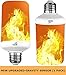TMAM LED Flame Effect Light Bulb - LED Flickering Flame Light Bulbs, Simulated Decorative Light Atmosphere Lighting Vintage Flaming Light Bulb, Gravity Sensor-Upside Down, E26, 3 Modes,(1 Pack)