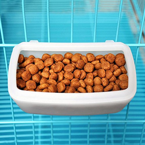 Guardians Small Dog Food Container Water Feeder Bin Double Use Bowl Pet Supplies For Dogs Cats Puppies Pig Crate Hanging Pan Cage Plastic Dish
