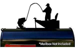 NEWNAN METAL WORKS Fisherman Mailbox Topper/Sign - Bass