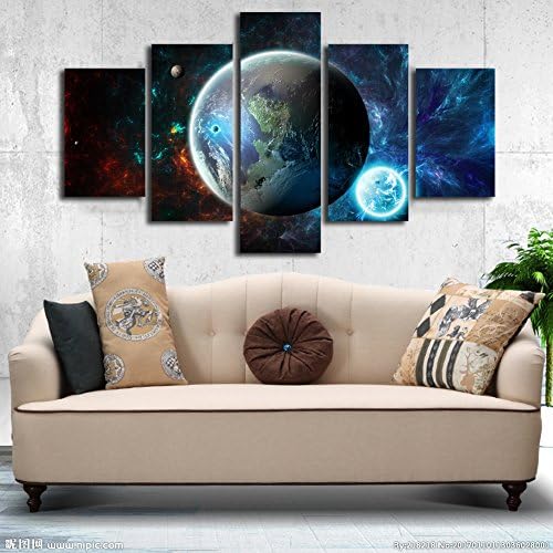 Piece Solar system, planets, Earth Sciences by satellite Cosmos silk Canvas posters, children bedroom decoration posters science Unframed 50 inch x30 inch (No Frame)