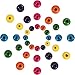 Outus 1000 Pieces Round Wood Beads Assorted Color Wooden Beads for DIY Jewelry Making, 8 mm, 10 mm and 12 mm