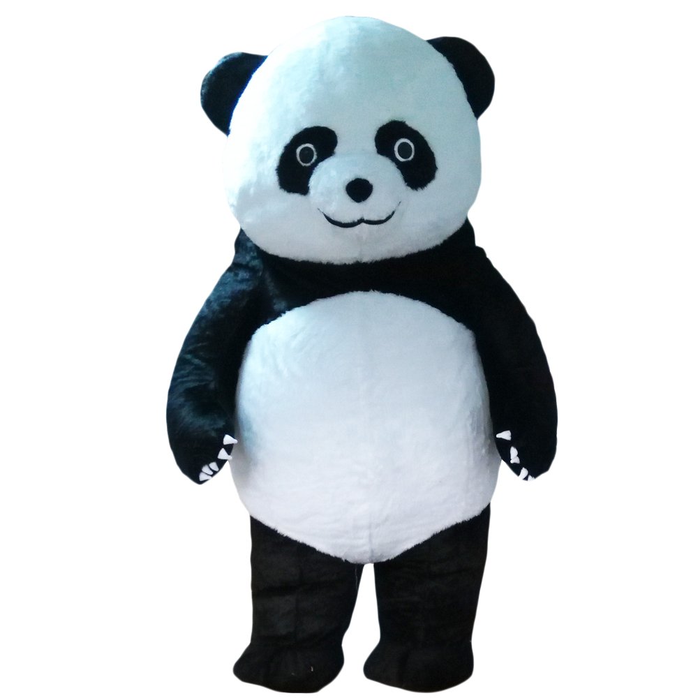 Inflatable Panda Bear Mascot Costume Soft Plush Costume for Adult Men