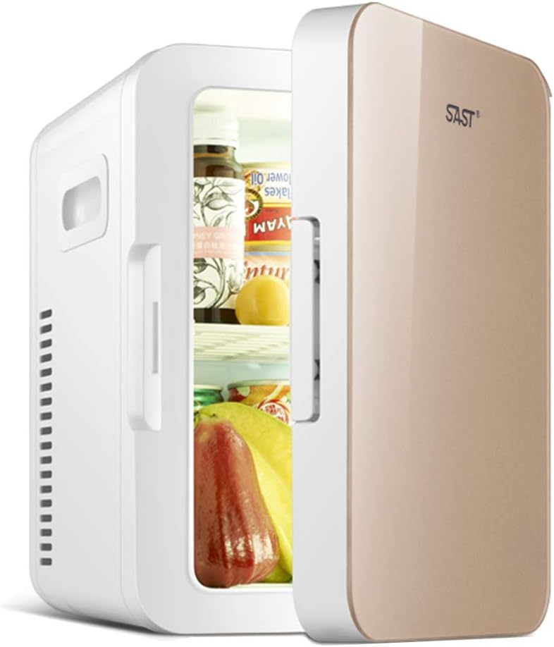 Mini Fridge Mini Bar 8 Litres 29 Cm Height 0 Db Silent Odourless Freestanding Drinks Refrigerator Mini Bar Gold Amazon De Large Appliances