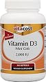 Vitacost Vitamin D3 (as Cholecalciferol) -- 2000 IU - 365 Softgel Mini Gels (Pack of 2)