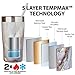 Healthy Human Stainless Steel Tumbler with Straw | Splash Proof Insulated Travel Cruiser Cup | Eco-Friendly Coffee Tumblers with Straws Cleaner & Splash Proof Lid (12oz, Mirage)