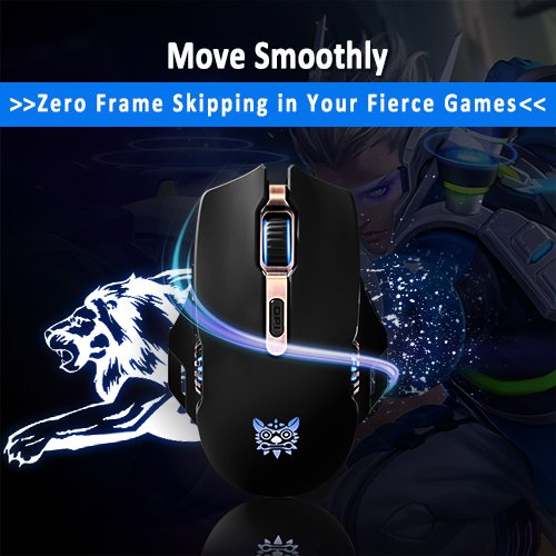 Gaming Mouse - Gaming Mice Gaming Mouse Dual Mode for PC, Mac, Laptop, Desktop, Wired Wireless Gaming Mouse Ergonomic Gaming Mouse with 6 Breathing LED Light, Mouse ESports with 6 DPI Levels, 6000DPI