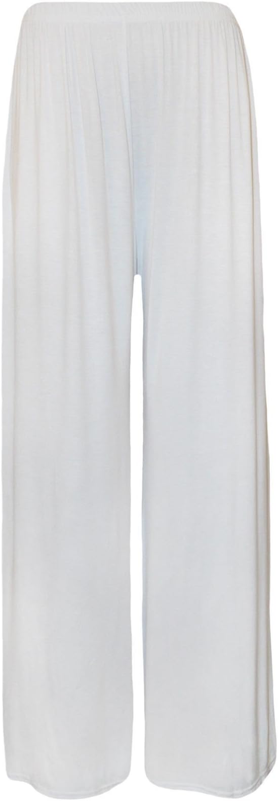 fashioncrazexx Womens Plain Palazzo Trousers Ladies Flared Wide Pants Leg Full Length Size 8-26