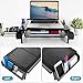 Auledio Metal Desk Monitor Stand Riser, Desktop Organizer Printer Stand Holder with Pull Out Storage Drawer and Side Compartments Pockets for Computer, Laptop, iMac, Pens, Phones, Calculators