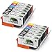 JARBO 5 Color Compatible Replacement for HP 564XL Ink Cartridge 2 Sets+2 Black for HP Photosmart 5520 6520 7520 5510 6510 7510 7525 B8550 C6380 HP Premium C309A C410A HP Officejet 4620 HP Deskjet 3520