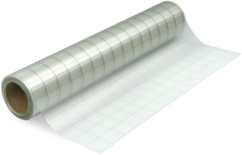 Expressions Vinyl - 12in. x 30ft. Grid-Lined Clear Transfer Tape Roll - Perfect Transfer Tape for Vinyl - Medium Tack Adhesive Application Tape Works Great with Oracal 651, 631 and Cricut Vinyl