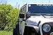 AntennaMastsRus - 15 Inch Black Antenna is Compatible with Jeep Wrangler JK - JL | Gladiator (2007-2024) - USA Stainless Steel Threading - Spiral Wind Noise Cancellation - Spring Steel Construction