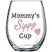 Mommy's Sippy Cup - Funny Wine Glass 15oz - Mother's Day Gift for Mom, Gift Idea for Her, Birthday Gift for Mom - Evening Mug